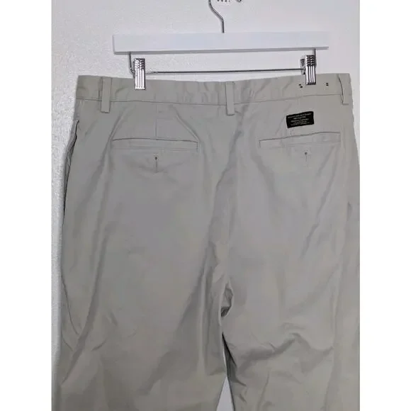 Banana Republic Pants Mens 36 X 34 Gavin Straight Fit Chino Beige Flat Front - Picture 4 of 9